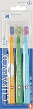 Zestaw szczoteczek do zębów dla dzieci, pomarańczowa + zielona + niebieska - Curaprox — Zdjęcie N1