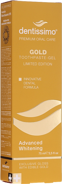 Żel-pasta do zębów wybielająca - Dentissimo Advanced Whitening Gold Toothpaste — Zdjęcie N1