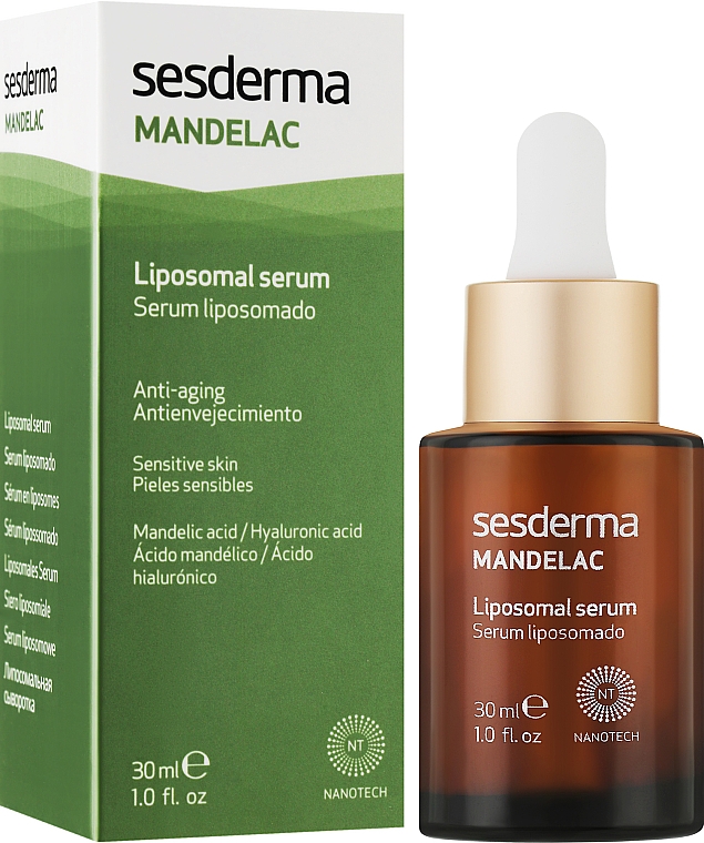 Serum przeciwstarzeniowe z kwasem migdałowym - SesDerma Laboratories Mandelac Liposomal Serum — Zdjęcie N2