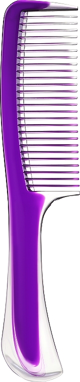 Grzebień do włosów z przezroczystym uchwytem, fioletowy - Inter-Vion — Zdjęcie N1