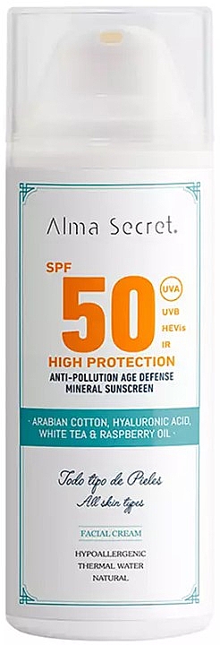 Krem do twarzy o wysokim stopniu ochrony przeciwsłonecznej SPF50 - Alma Secret Face Cream With High Sun Protection Spf50 — Zdjęcie N1