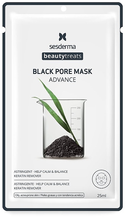 Czarna maska ​​oczyszczająca do twarzy - SesDerma Laboratories Beauty Treats Black Pore Mask — Zdjęcie N1