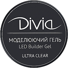 Modelujący żel do paznokci, Di1105 - Divia LED Builder Gel — Zdjęcie N2