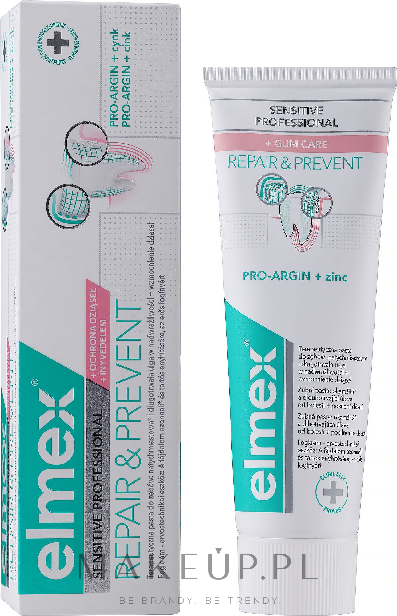 Terapeutyczna pasta do zębów dająca natychmiastową ulgę w nadwrażliwości - Elmex Sensitive Professional Repair & Prevent Toothpaste — Zdjęcie 75 ml