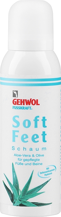 Pianka z kwasem hialuronowym Aloes i oliwa z oliwek - Gehwol Fusskraft Soft Feet Foam  — Zdjęcie N1
