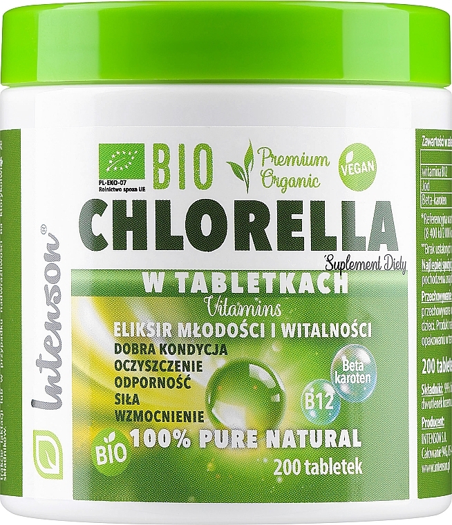 BIO chlorella w tabletkach - Intenson — Zdjęcie N1