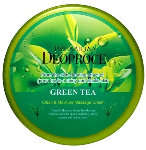 Krem do masażu ciała - Deoproce Premium Deoproce Clean & Moisture Green Tea Massage Cream  — Zdjęcie N1