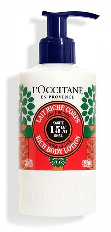 Bogaty balsam do ciała - L'Occitane Powdered Shea 15% Shea Rich Body Lotion — Zdjęcie N1