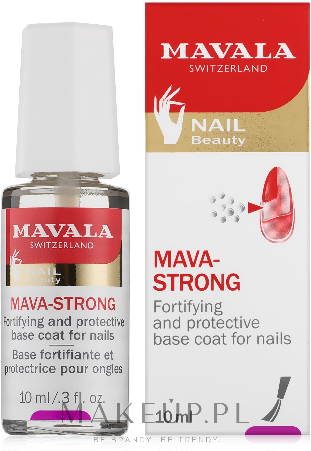 Wzmacniająco-ochronna baza do paznokci - Mavala Mava-Strong Base Coat — Zdjęcie 10 ml