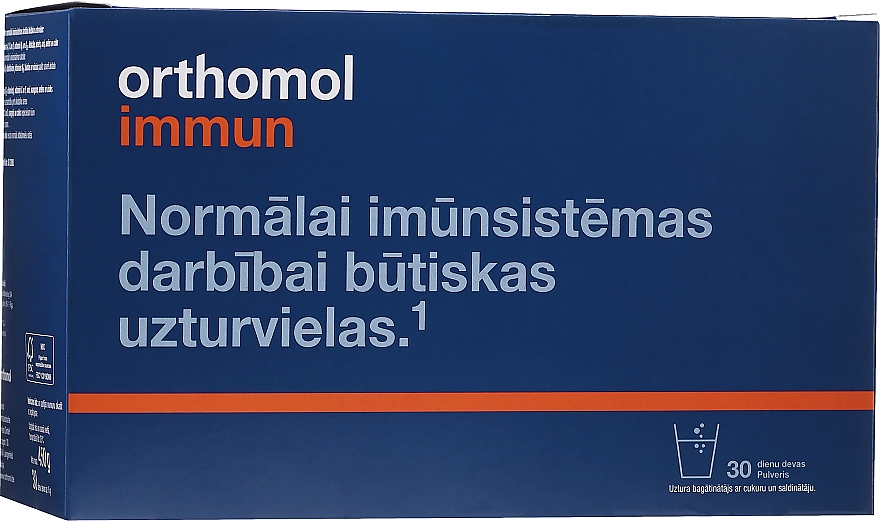 Kompleks witaminowy do profilaktyki i wzmocnienia układu odpornościowego, proszek - Orthomol Immun — Zdjęcie N1