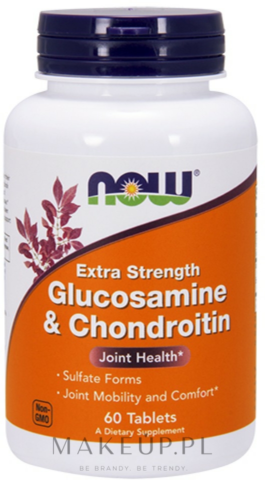 Glukozamina + siarczany chondroityny na zdrowe stawy - Now Foods Glucosamine & Chondroitin Extra Strength Joint Health — Zdjęcie 60 szt.