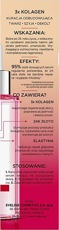 Serum do twarzy z kolagenem - Eveline Cosmetics Serum Shot 3X Collagen — Zdjęcie N4