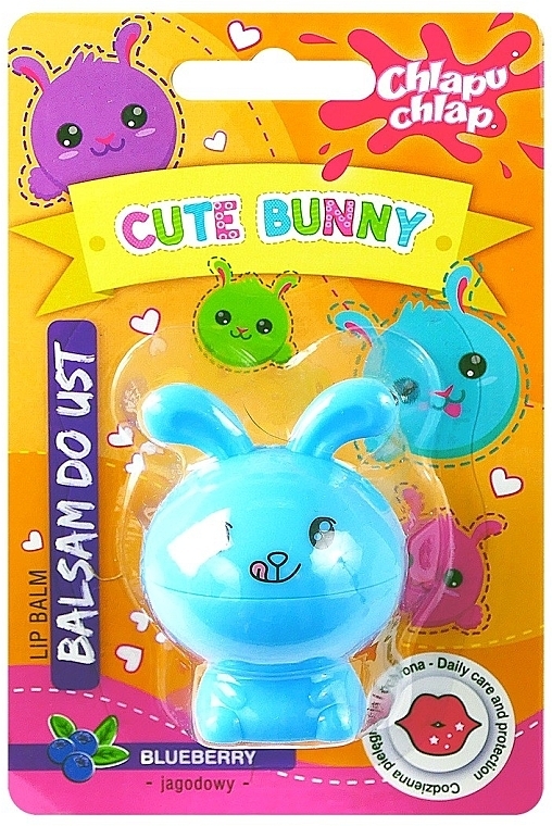 Balsam do ust Cute Bunny, jagoda - Chlapu Chlap Blueberry Lip Balm — Zdjęcie N1