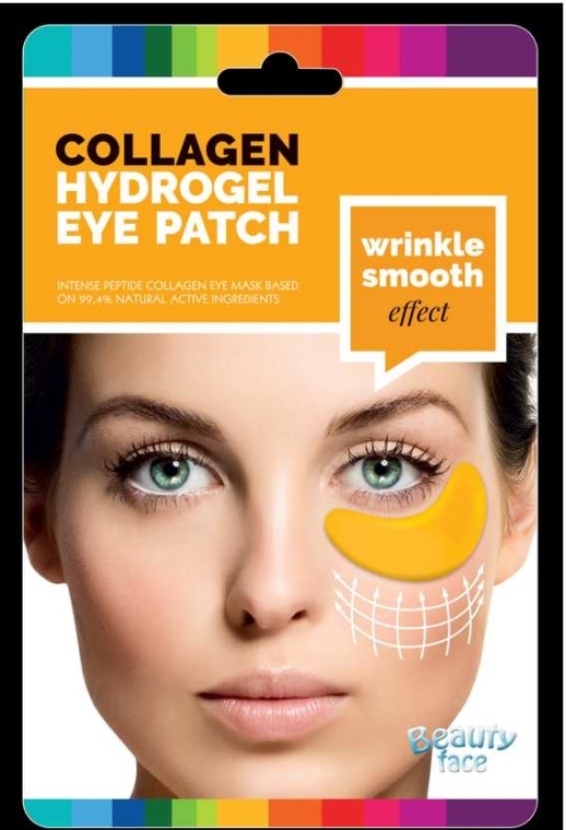 Wygładzające kolagenowe płatki pod oczy ze złotem i kwasem hialuronowym - Beauty Face