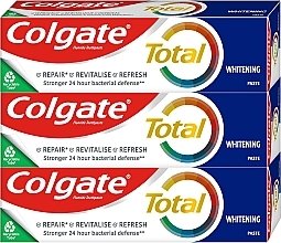 Zestaw - Colgate Total Whitening Toothpaste Trio (toothpaste/3x75ml) — Zdjęcie N1
