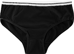 Kup Damskie figi bikini w groszki, czarne - Moraj