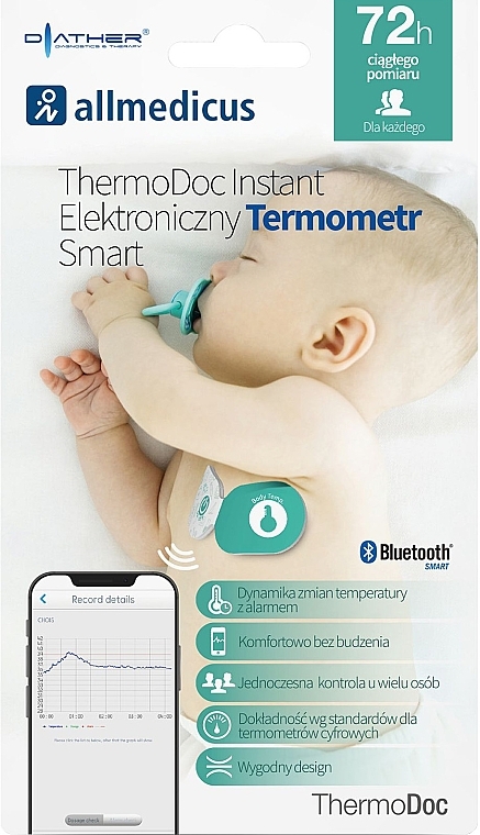 Inteligentny termometr elektroniczny - Diather Diagnostics & Therapy ThermoDoc Instant Electronic Smart — Zdjęcie N1