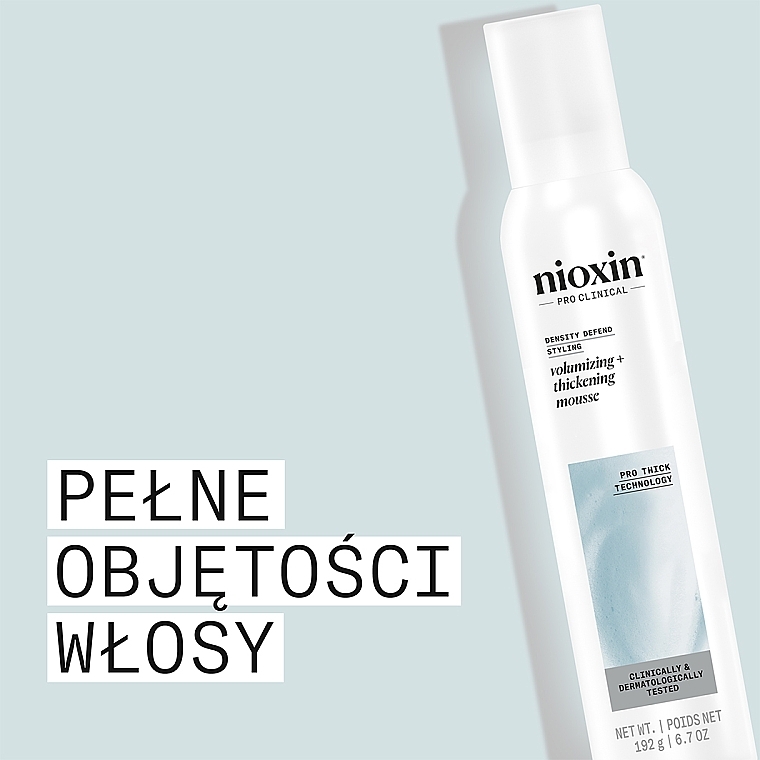 Pianka do włosów zwiększająca objętość - Nioxin Pro Clinical Density Defend Volumizing + Thickening Mousse — Zdjęcie N6