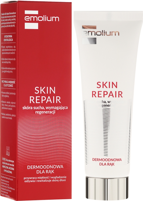 Dermoodnowa do rąk do skóry suchej i wymagającej regeneracji - Emolium Skin Repair — Zdjęcie N1