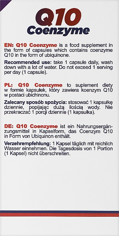 Suplement diety Koenzym Q10, w kapsułkach - Allnutrition Coenzyme Q10 — Zdjęcie N3