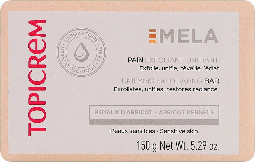 Złuszczające mydło do twarzy i ciała - Topicrem Mela Unifying Exfoliating Bar — Zdjęcie N1