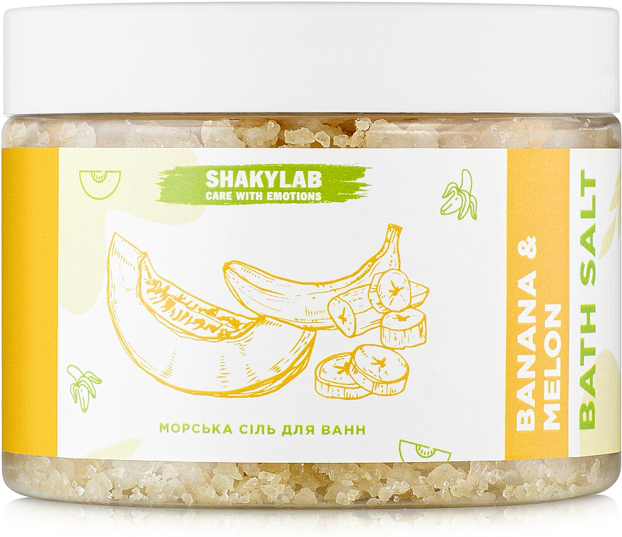 Sól morska do kąpieli Banana & Melon - SHAKYLAB Natural Bath Salt — Zdjęcie N1