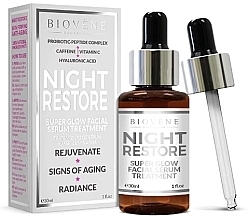 Serum do twarzy na noc - Biovene Night Restore Super Glow Facial Serum Treatment — Zdjęcie N2