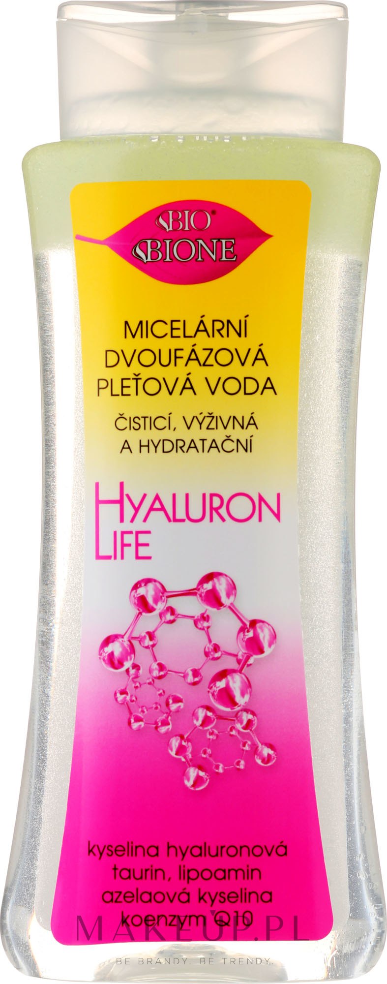 Dwufazowa woda micelarna z kwasem hialuronowym - Bione Cosmetics Hyaluron Life Two-Phase Micellar Water With Hyaluronic Acid — Zdjęcie 255 ml