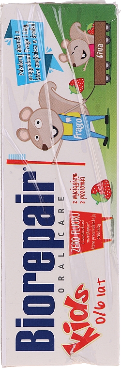 PRZECENA! Pasta do zębów bez fluoru z wyciągiem z poziomki dla dzieci 0-6 lat - BioRepair Kids Toothpaste * — Zdjęcie N4