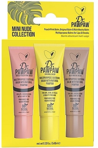 Zestaw - Dr. Pawpaw Mini Nude Collection (l/balm/10ml*3) — Zdjęcie N1