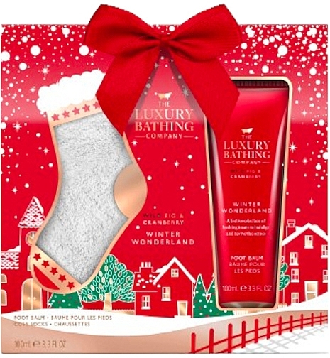 Zestaw - Grace Cole The Luxury Bathing Winter Wonderland Wild Fig & Cranberry Cosy Toes (f/balm/100ml + socks/2pcs) — Zdjęcie N1