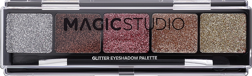 Paleta brokatowych cieni do powiek - Magic Studio Glitter Eyeshadow Palette — Zdjęcie N2