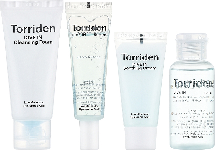 Zestaw - Torriden Dive-In Kit (cr/20ml + foam/30ml + toner/50ml + serum/20ml) — Zdjęcie N2