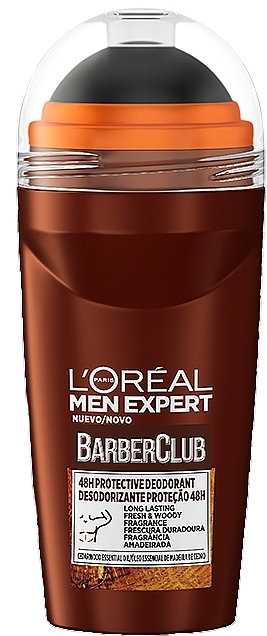 Antyperspirant w kulce - L'Oreal Paris Men Expert Barber Club Protective Deodorant Roll-On — Zdjęcie N1
