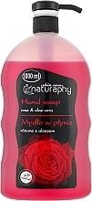 Mydło w płynie do rąk Róża z aloesem - Naturaphy Hand Soap — Zdjęcie N1