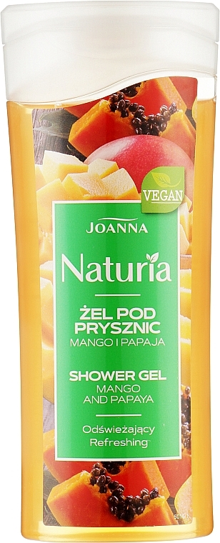 Odświeżający żel pod prysznic Mango i papaja - Joanna Naturia