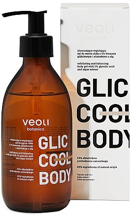 Złuszczająco-regulujący żel do mycia ciała - Veoli Botanica Glic Cool Body — Zdjęcie N2