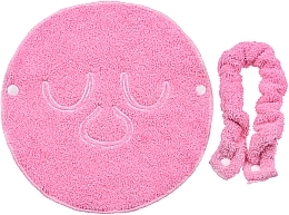 Ręcznik kompresyjny do zabiegów kosmetycznych, różowy Towel Mask - MAKEUP Facial Spa Cold & Hot Compress Pink — Zdjęcie N2