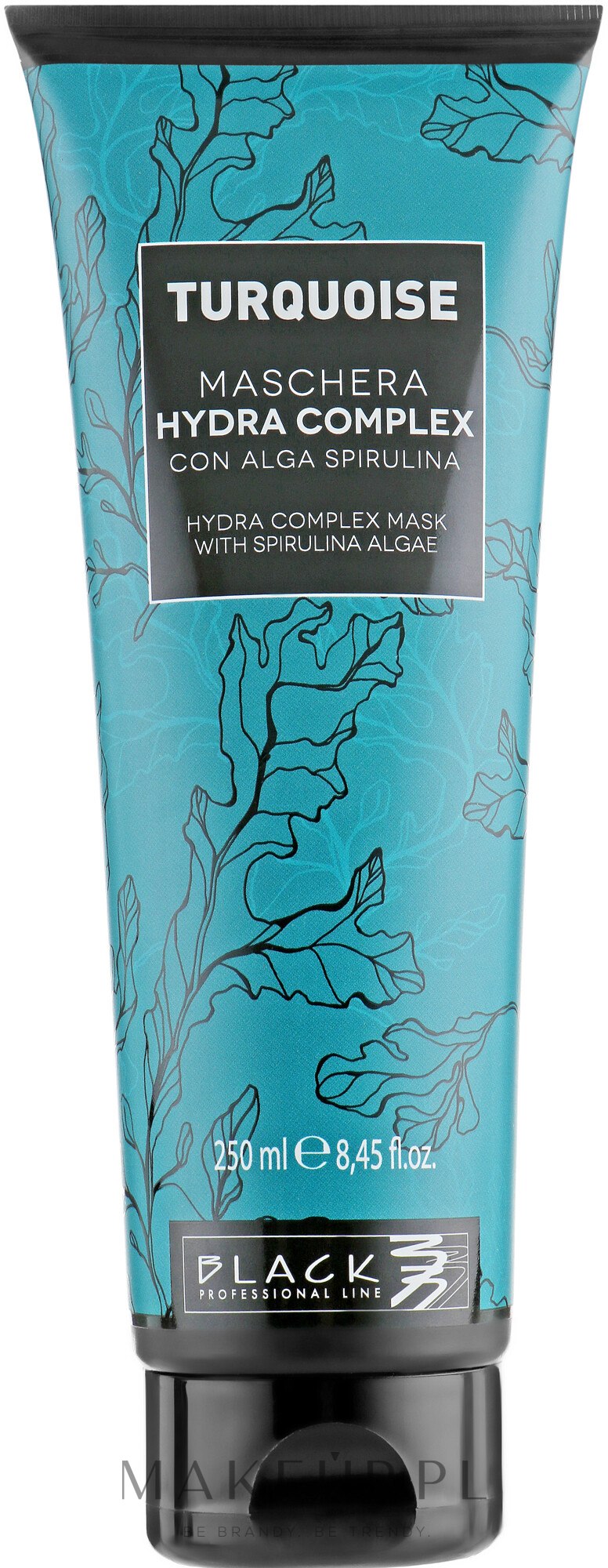 Nawilżająca maska do włosów ze spiruliną - Black Professional Line Turquoise Hydra Complex Mask — Zdjęcie 250 ml