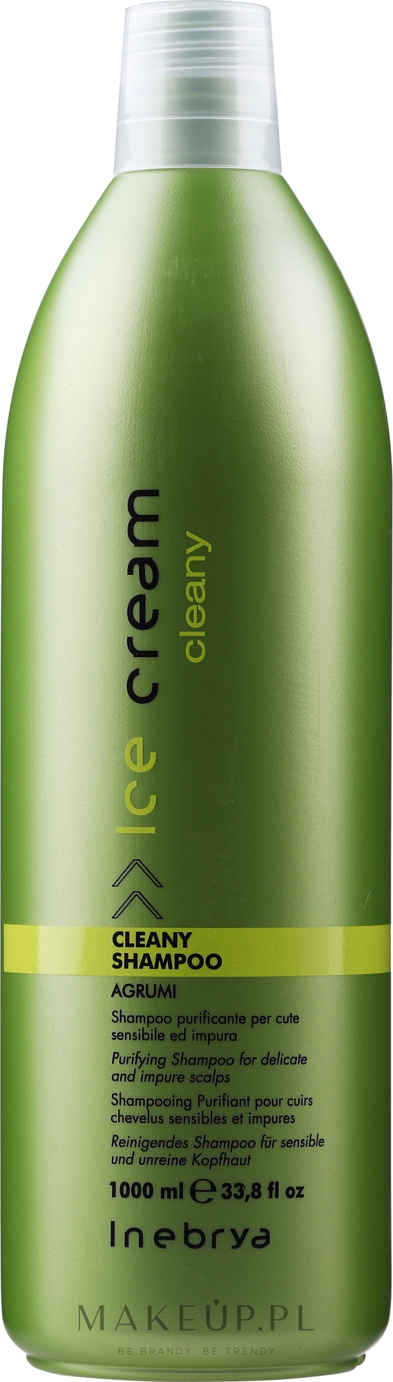 Szampon przeciwłupieżowy do wrażliwej skóry głowy - Inebrya Cleany Shampoo — Zdjęcie 1000 ml