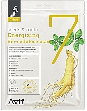 Kup Biocelulozowa maska do twarzy przeciwstarzeniowa - Avif 7-in-1 Seeds & Roots Energizing Bio Cellulose Mask