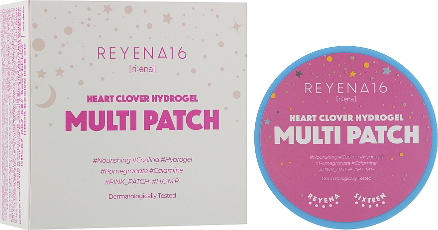 Hydrożelowe płatki pod oczy z ekstraktem z granatu i kalaminą - Reyena16 Heart Flower Hydrogel Multi Patch  — Zdjęcie N2