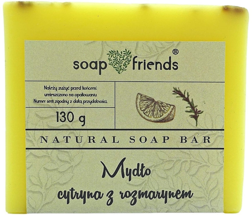 Oczyszczające mydło w kostce Cytryna i rozmaryn - Soap&Friends — Zdjęcie N1