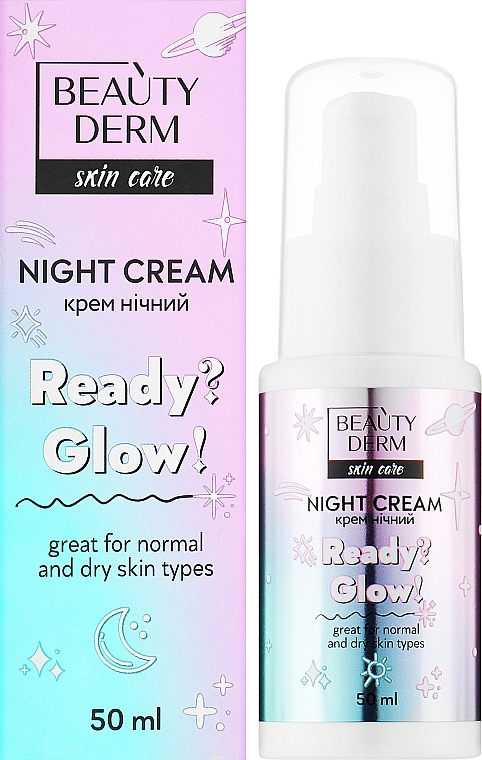 Krem do twarzy na noc Ready? Glow! - Beauty Derm — Zdjęcie N2