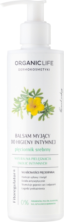 Balsam myjący do higieny intymnej z wyciągiem z pięciornika srebrnego - Organic Life Dermocosmetics Hygienic