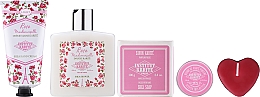 Kup Zestaw - Institut Karite Rose Mademoiselle (sh/gel/250ml + soap/100g + h/cr/75ml + b/oil/10ml + candle/1pc + confetti + bag)