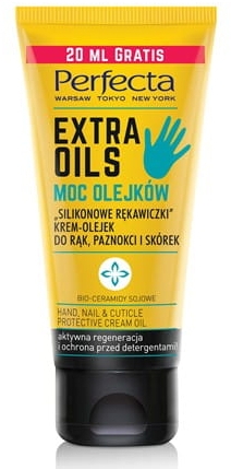 Krem-olejek do rąk, paznokci i skórek Silikonowe rękawiczki Moc olejków - Perfecta Extra Oils — Zdjęcie N1