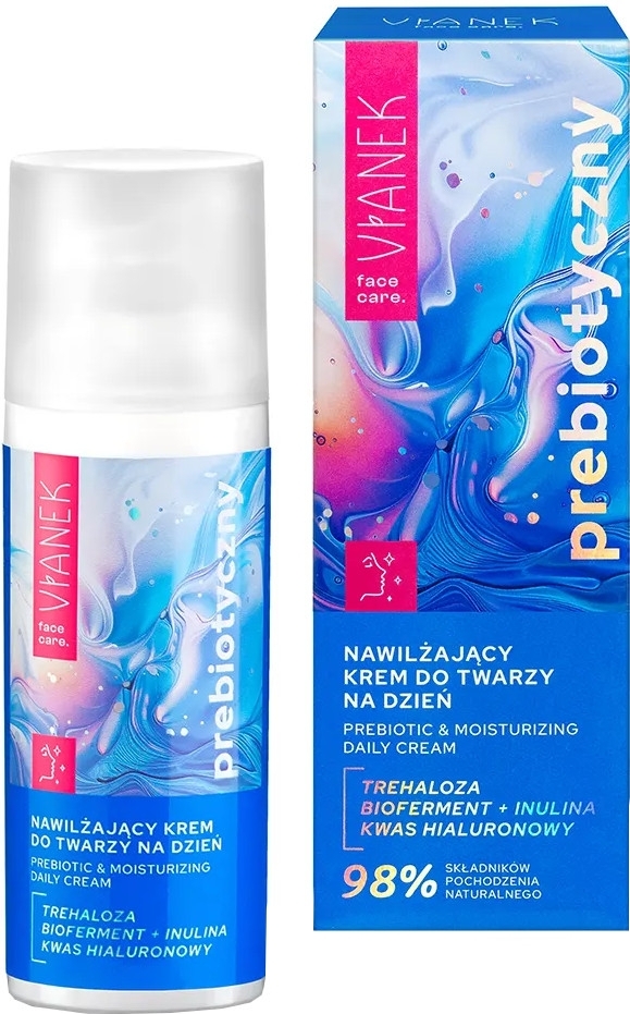 Nawilżający krem do twarzy na dzień - Vianek Prebiotic & Moisturizing Daily Cream — Zdjęcie 50 ml