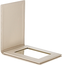 Składane lusterko kieszonkowe, beżowe - MAKEUP Pocket Mirror Beige — Zdjęcie N3