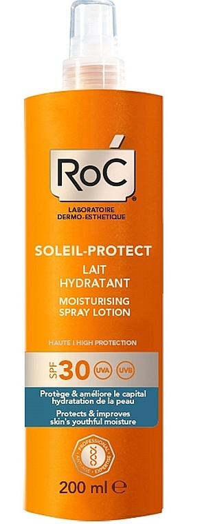 Spray do opalania ciała - RoC Soleil-Protect Lotion Spray Moisturizing SPF30 — Zdjęcie N1